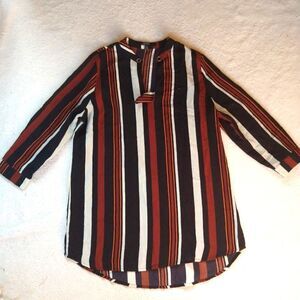 Lipslide Pullover Striped Blouse Size M